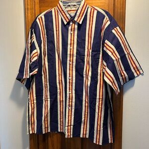 Men's Weekends Only Striped Short Sleeve Shirt - 90’s LOOK